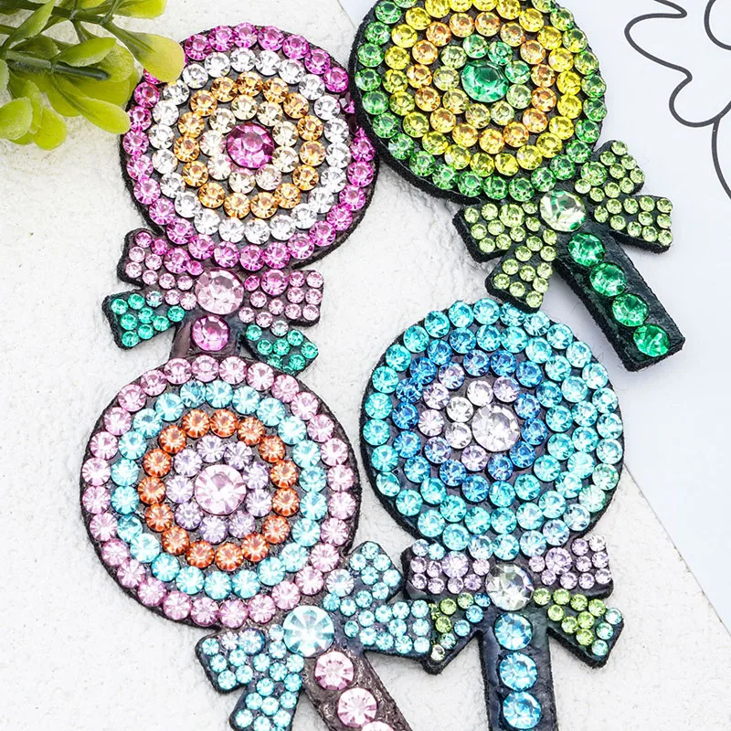 Patches Rhinestone Applique Sewing Decorative Badges Cute DIY For Clothing Jacket Backpack BX157