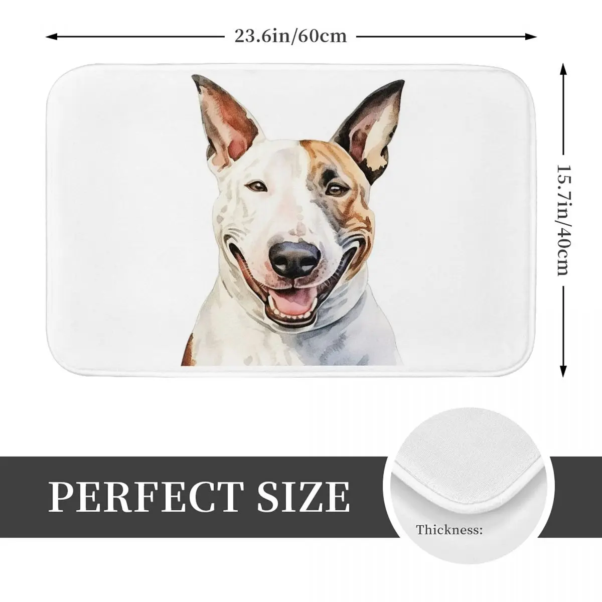 Staffordshire Bull Terrier Dog Portrait Anti-slip Doormat Floor Mat Carpet Rug for Kitchen Entrance Home Balcony Footpad Mats