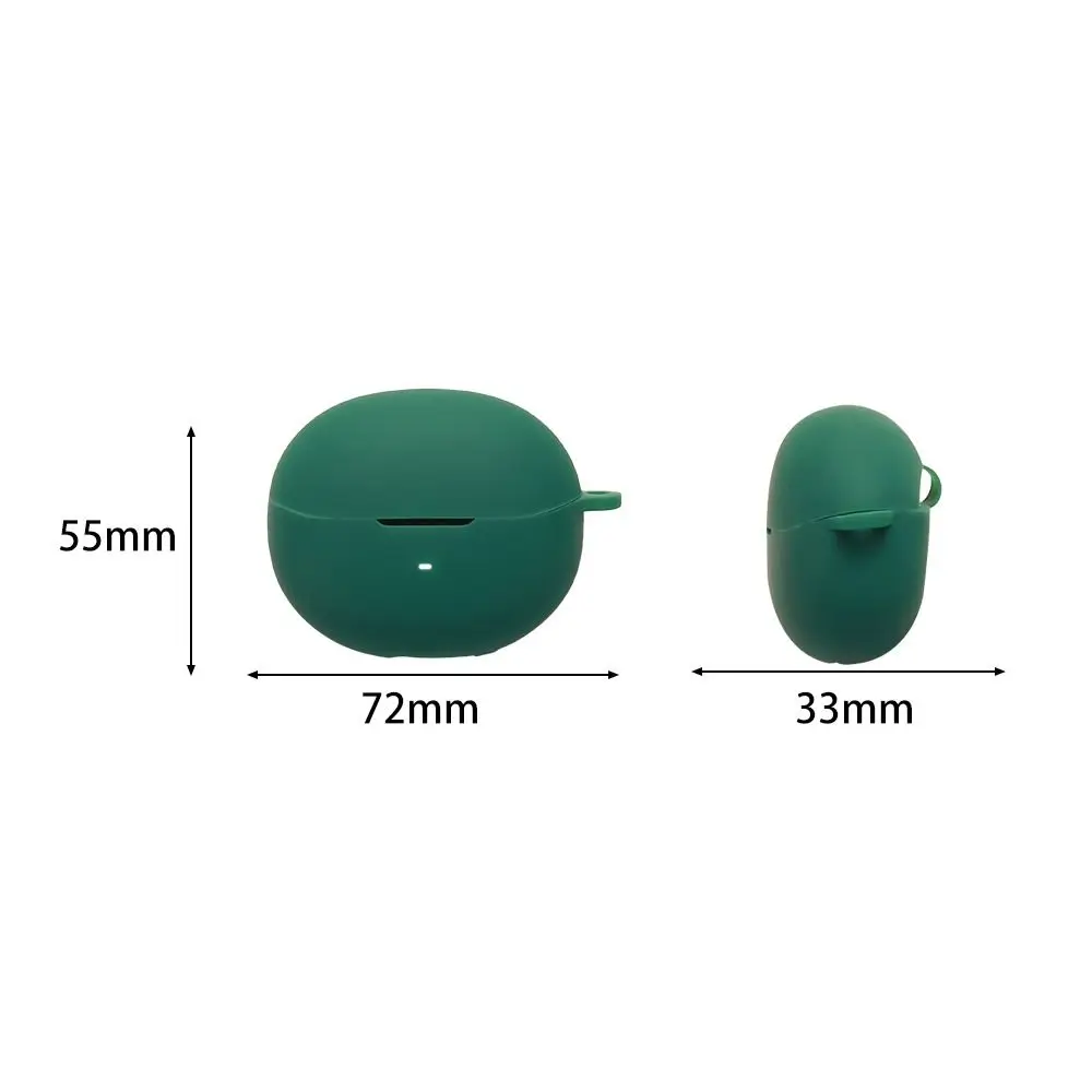 Anti-fall Earphone Case Silicone with Carabiner Headphone Protective Case Dustproof Shockproof for QCY MeloBuds N70 image 6
