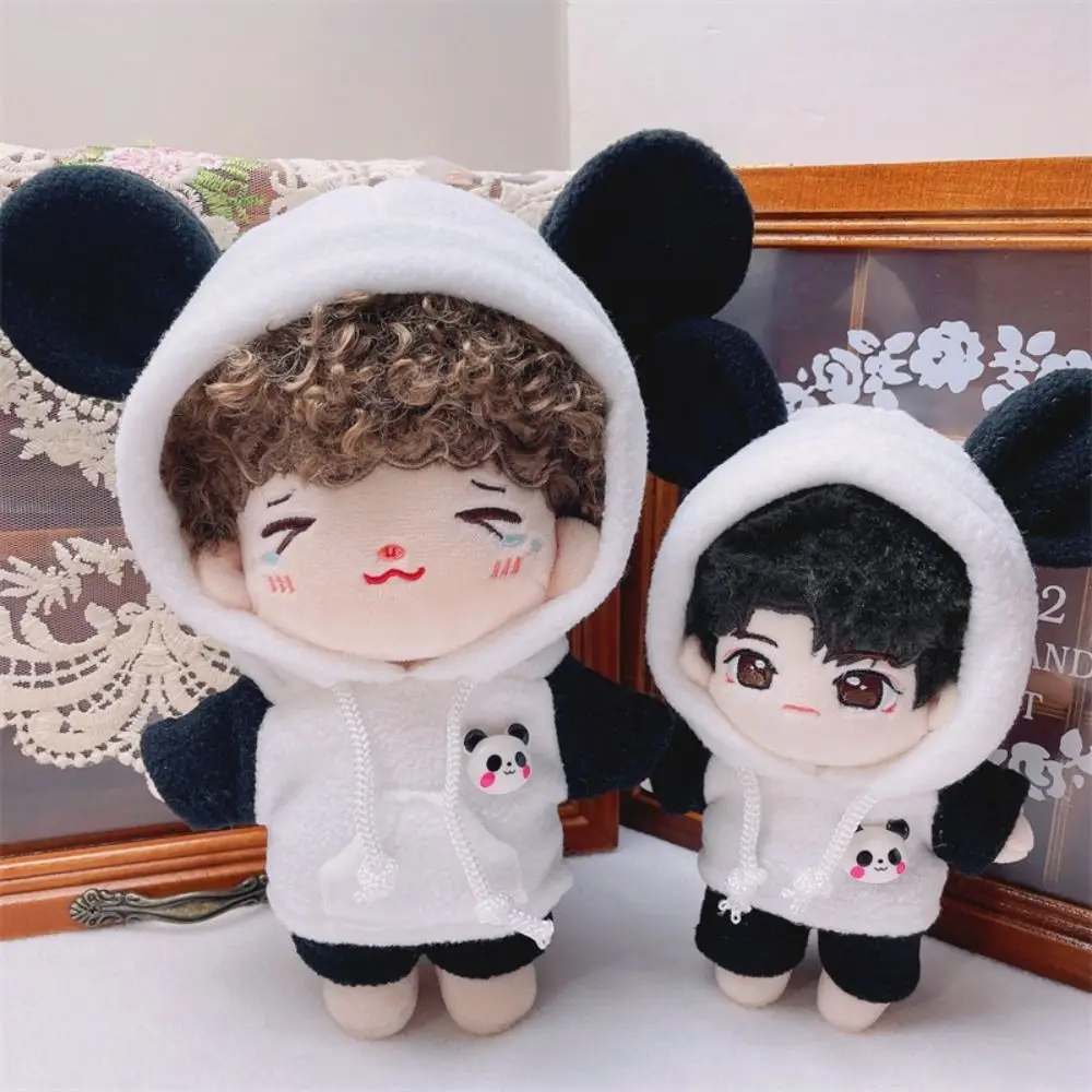 

15/20cm Cotton Doll Lovely Princess Dress Jumpsuit Hoodies Plush Dolls Clothes Dresses Skirt with Headband Headclips Decoration