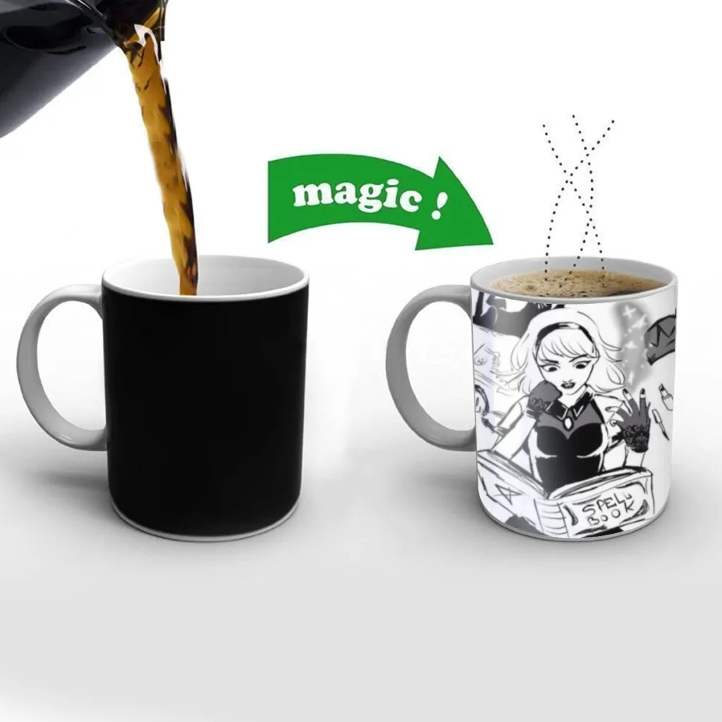 Sabrinas the little witch Spellman Free shipping Mug Changing Color Ceramic Coffee Mugs Magic Tea Cup Best Gift