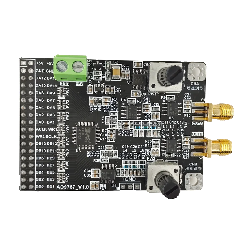 AD9767 Module Dual Channel 14 Bit 125MSPS High-speed DAC Waveform Generator Digital to Analog Converter Module