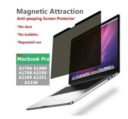 privacy Screen protector Magnetic attraction Anti Scratch Laptop Skin for 2020 2022 Macbook pro 13.3 inch M2 A2338 A2289 A2251