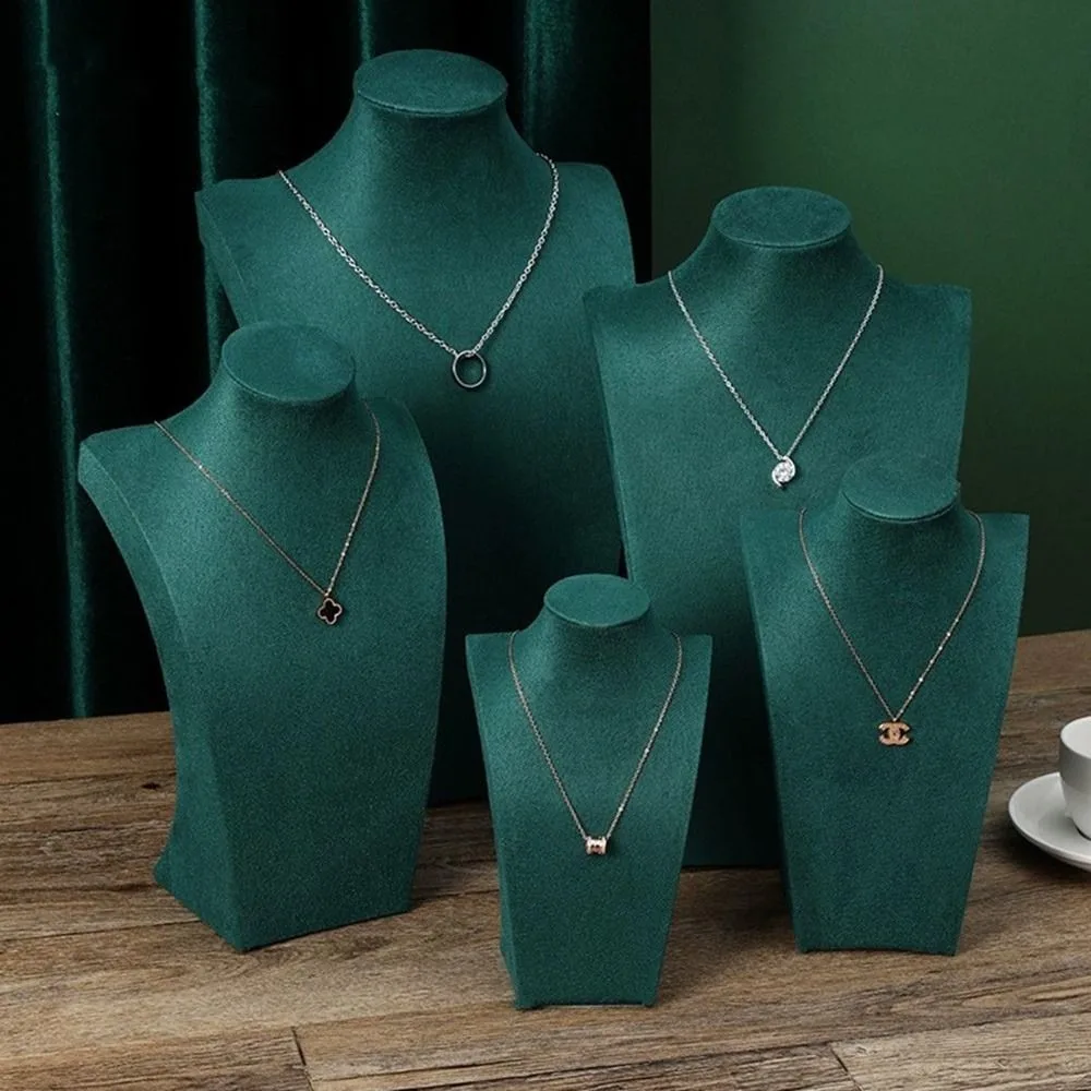 Durable Velvet Cloth Display Stand Neck Mold Human Shape Mannequin Bust Counter Use Counter Display Prop Exhibit Work