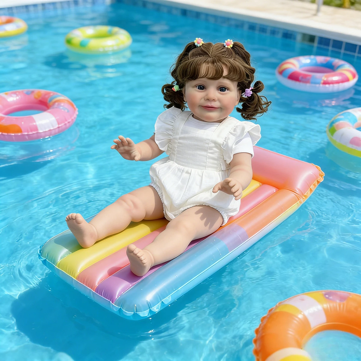 66cm Zoe Reborn Baby Doll 26inch Cotton Body Toddler 3D Skin Art Doll Hand Rooted Hair Heirloom