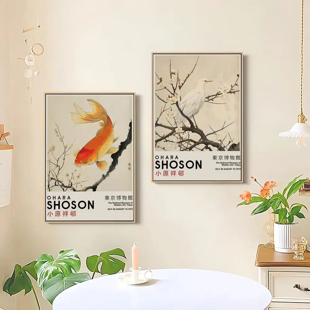 Hokusai Ohara Koson Japanese Art Anime Poster HD art sticky wall waterproof home living room bedroom bar aesthetic decoration
