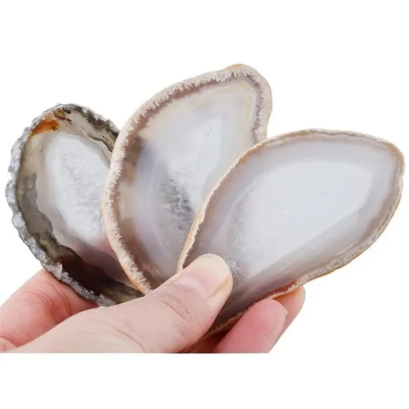 Natural crystal agate flake mineral specimens