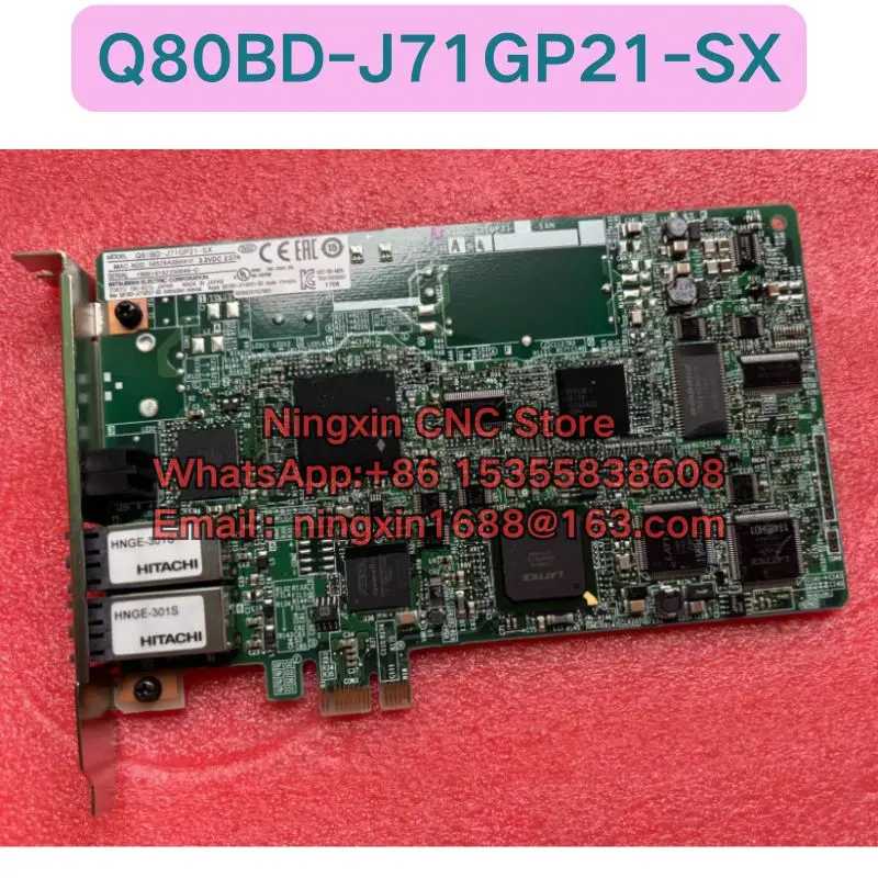 Second-hand Q80BD-J71GP21-SX PLC Fiber Optic Communication Card Functional test OK Fast delivery