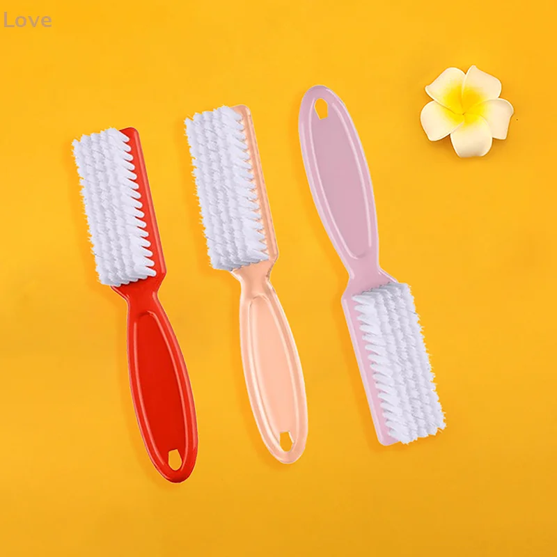 [L & P] 2 قطعة تنظيف فرشاة الأظافر إزالة مسحوق الغبار منظف البلاستيك ل جل الأشعة فوق البنفسجية من الأكريليك رسومات أظافر مانيكير ملحقات العناية بالأظافر