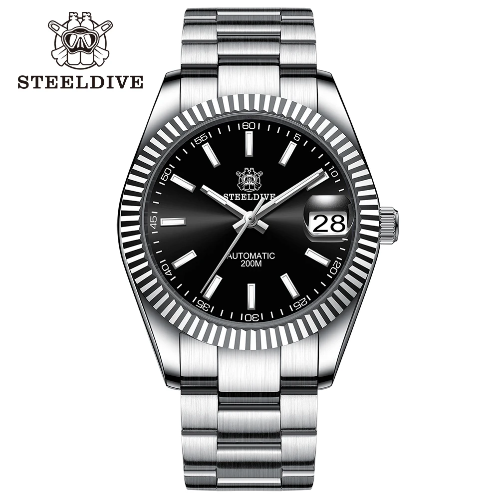 SD1933 Hot Selling No Bezel 39mm Steeldive 30ATM Water Resistant NH35 Automatic Mens Dive Watch Reloj