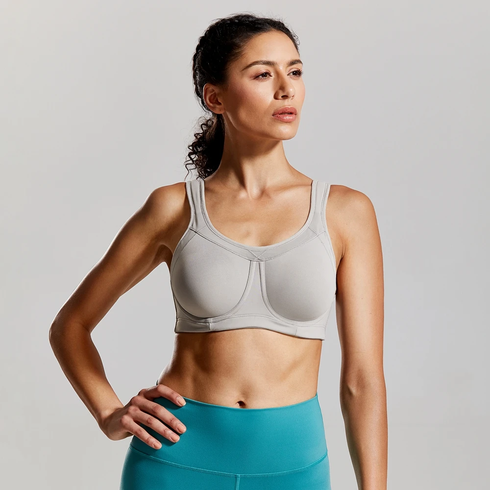 Women Gym Sports Bra High Impact Bodycon Tank Tops Fitness Running Vests Lady Full Coverage Underwire Solid Traning Sportswear