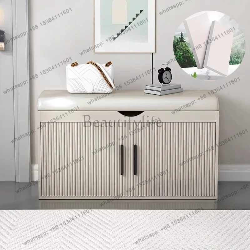 Factory Direct Sales Nordic Luxury Shoe Cabinet Designer Entrance Hall With Seat Hidden Shoe Cabinet Modern Storage Archivadores