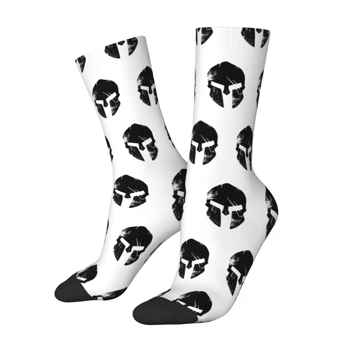 Cool Spartan Helmet 300 Warrior Soccer Socks Sparta Polyester Long Socks for Women Men Sweat Absorbing