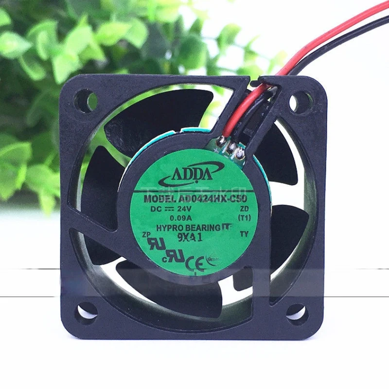 

HJY 1 piece ADDA AD0424HX-C50 DC24V 0.09A 2-wire cooling fan 4020 4cm