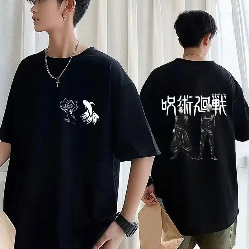 2024 Japanese Anime Jujutsu Kaisen T-shirt Satoru Gojo Geto Suguru Manga Graphic Tees Casual Harajuku Hip Hop Men Women Tops