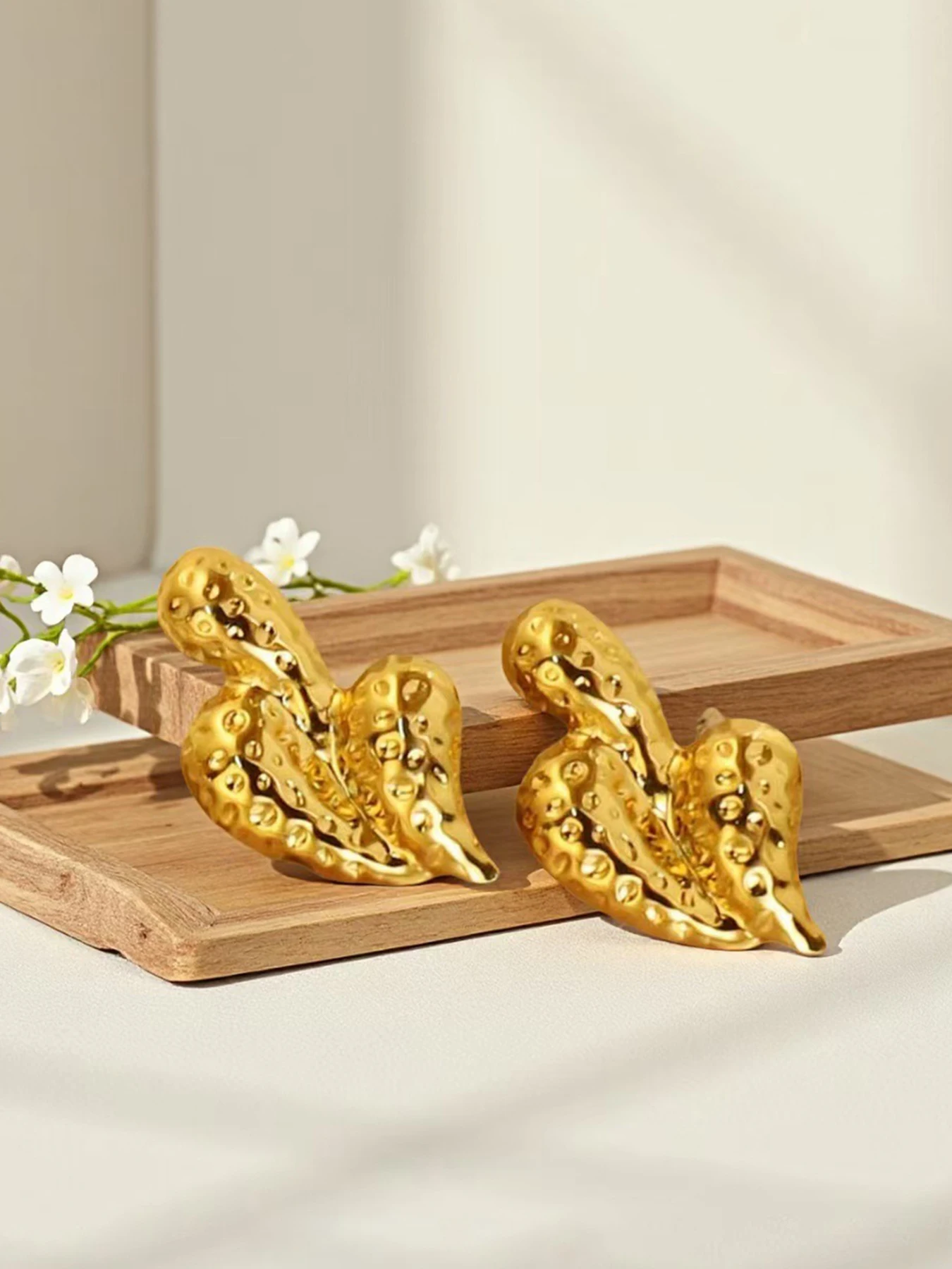 أقراط نسائية من الفولاذ المقاوم للصدأ، تصميم قطرة الماء غير المتماثلة، مجوهرات ذات طراز عادي لجميع المواسم، ملحقات عصرية #1