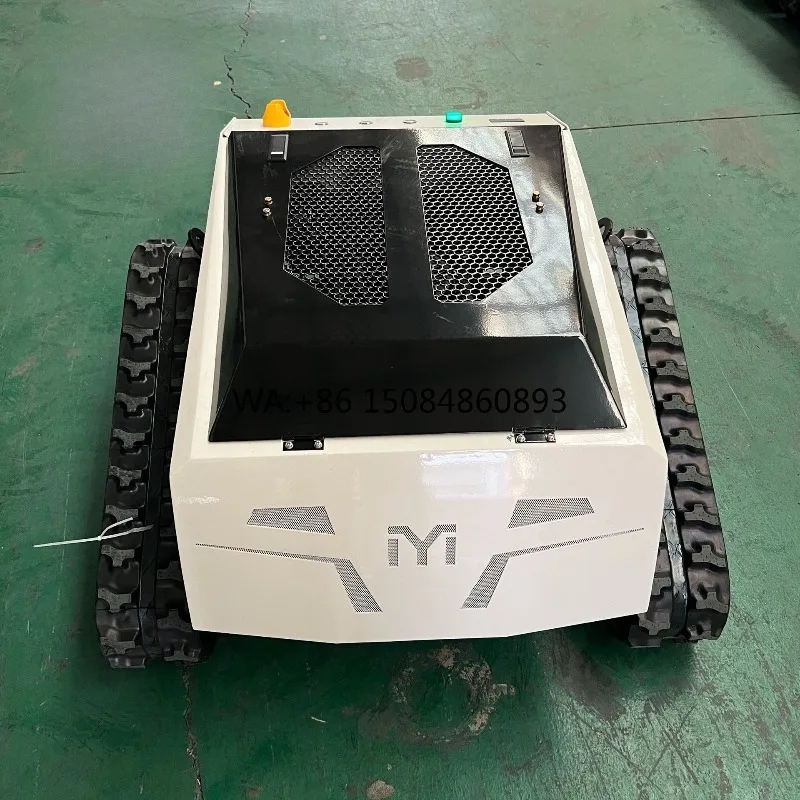 SINO 3-Hour Slope Operate Mower Lawn Grass Cutter Crawler Orchard Electric Smart Robot Lawn Mower With Battery