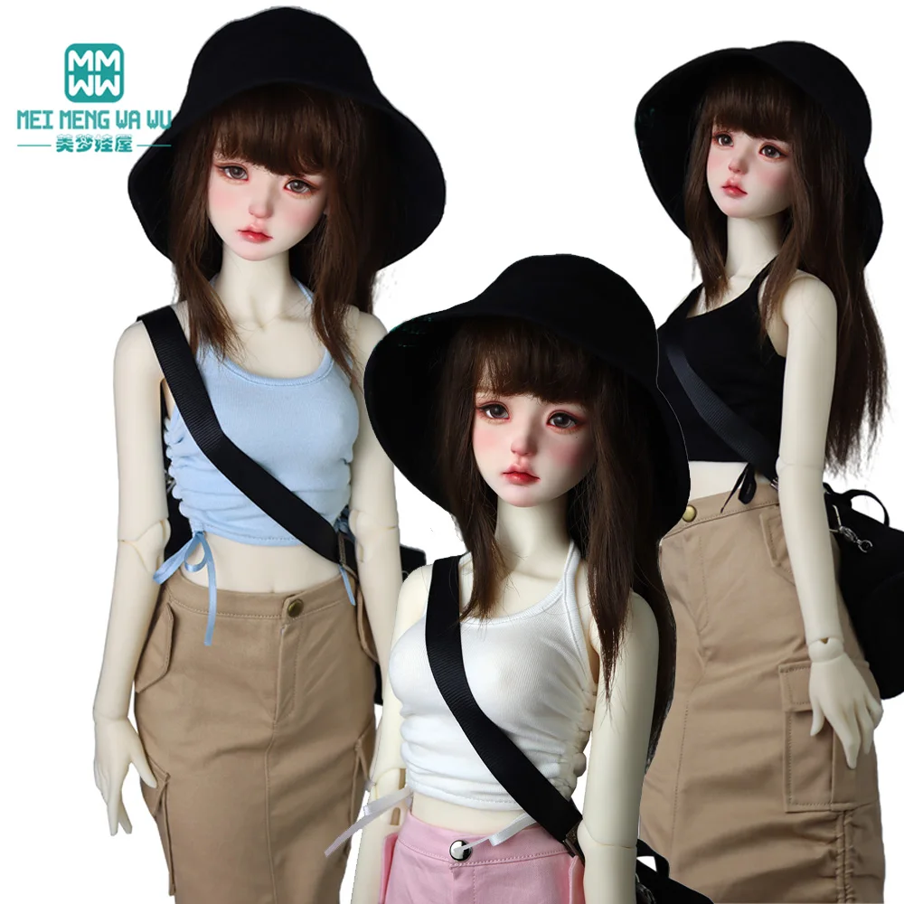 

BJD Doll Clothes 60CM 1/3 SD DD Ball Joint Doll Fashion multi-colored denim maxi dress