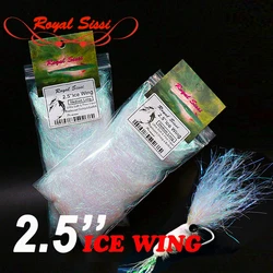 Royal Sissi new 1pack net 4grams 65mm medium long ice wing fiber shimmer then ice dubbing for crazy charlie small baitfish lure