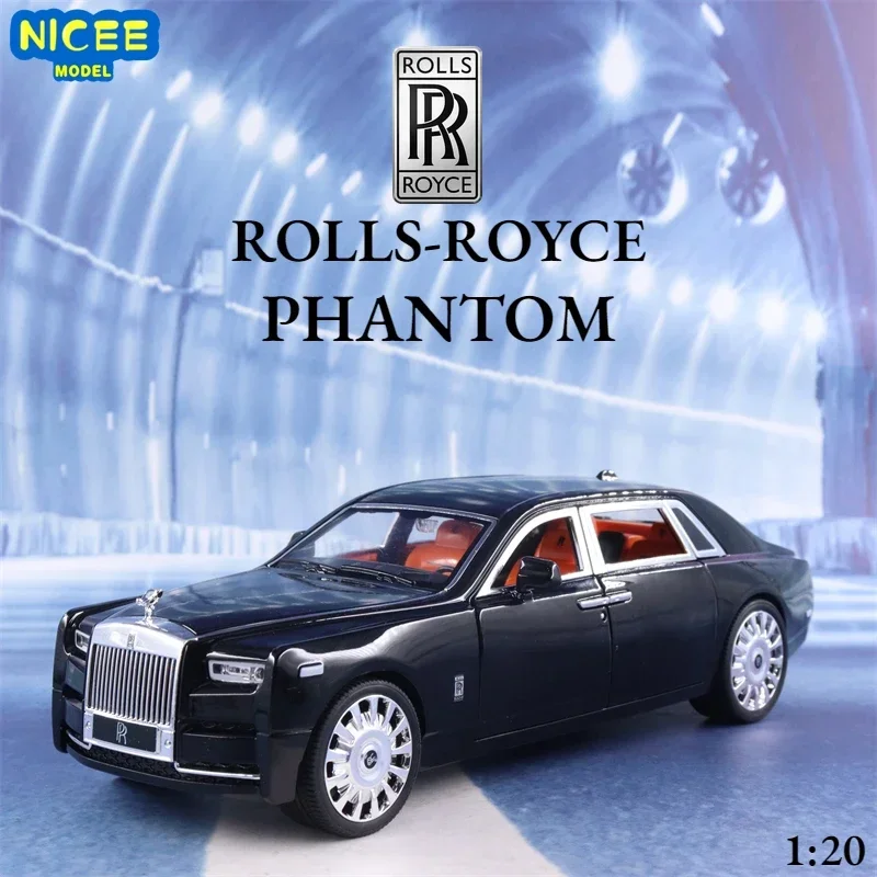 1:20 drols-Royce PHANTOM High symulacja odlewane modele ze stopu metalu modelu samochodu światło dźwiękowe wycofuje kolekcję zabawki na prezenty dla dzieci A447