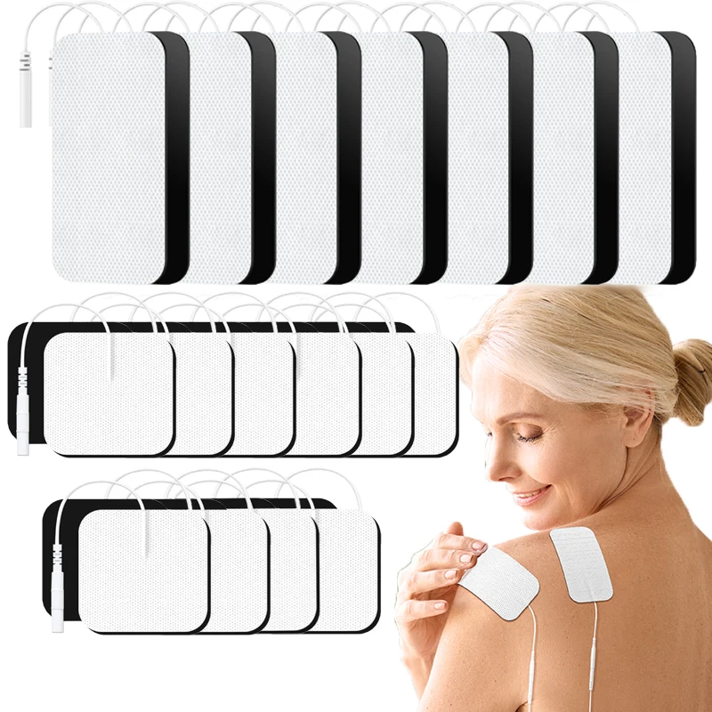 TENS EMS Electrode Pads Gel Patch Massage Pad Digital Therapy Machine Acupuncture Physiotherapy Massager for Slimming Stimulator