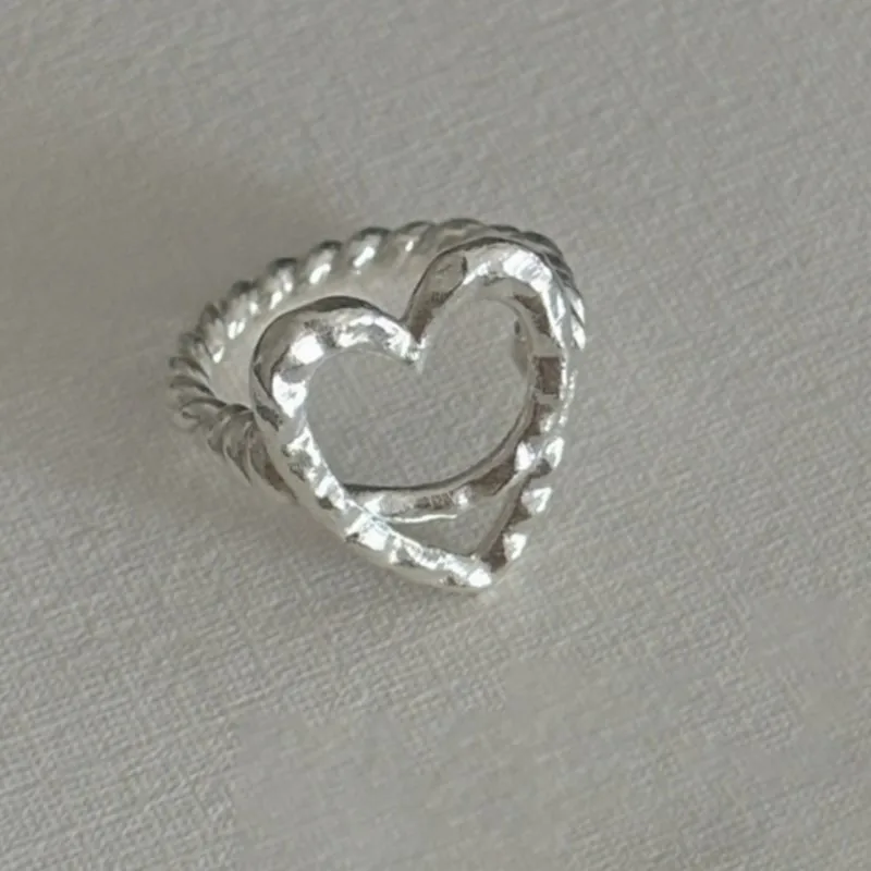 

Sam Panda 925 Sterling Silver Love Heart Ring For Women Creative Design Elegant Popular Versatile Jewelry Gift Dropshipping