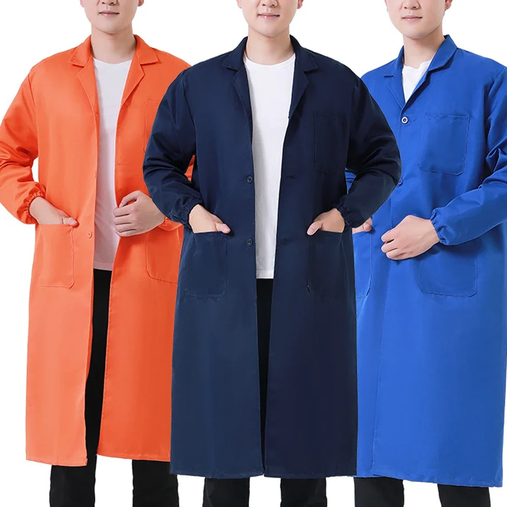 Labor Insurance Women Work Dust Cover Coat Long Coat Gown Unisex Male Warehouse Keeper Breeder Long-sleeved Dust Jacket