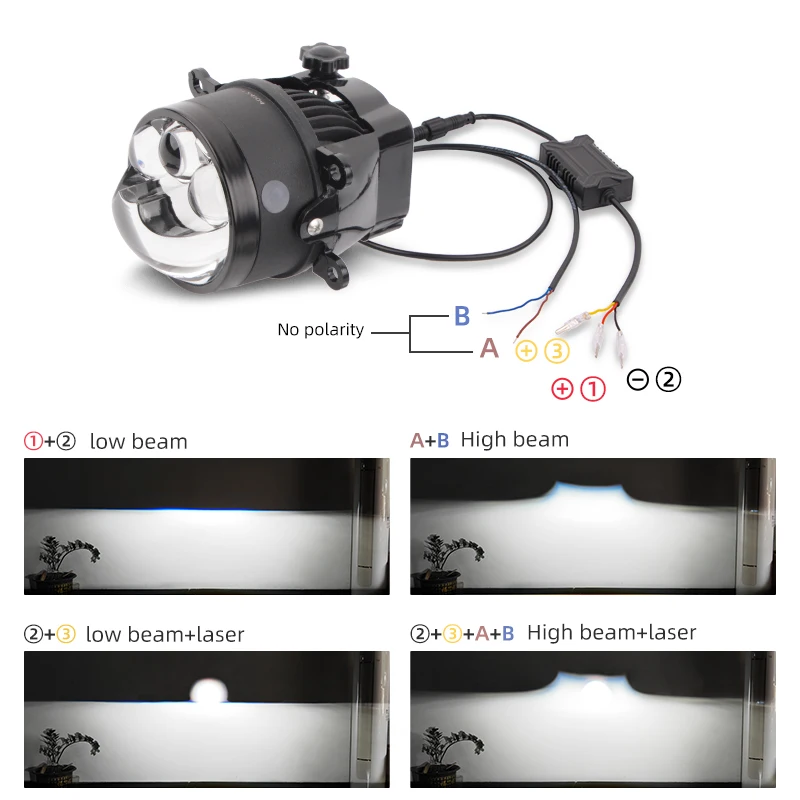 83W High Power 3 inch 3 laser LED Headlight Fog Lamp Lens CSP Chip LED Fog Lights Projectors Universal Honda - Image 4