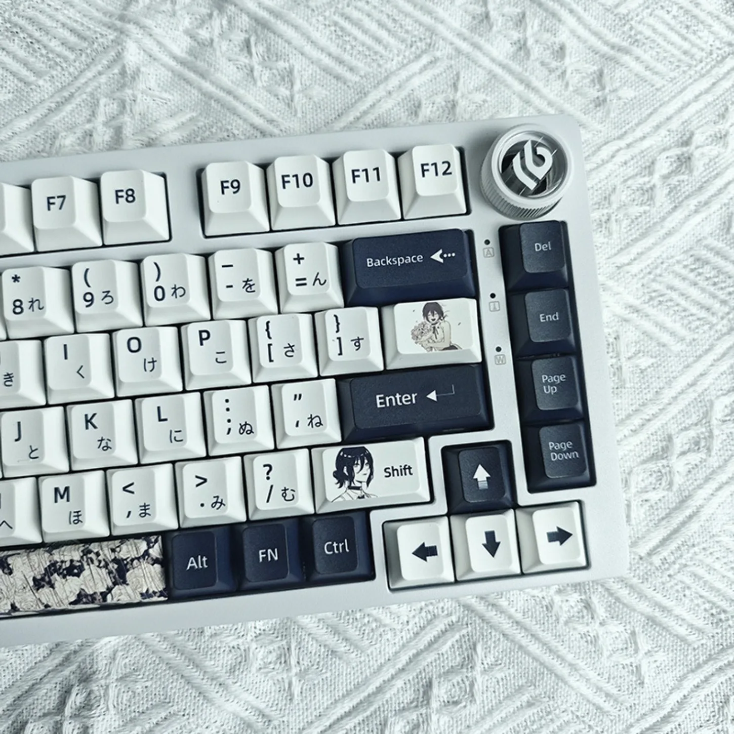 Chainsaw Themed Cherry Keychain PBT 132 Key Anime Personalized Japanese for 60/64/84/98/108 Mechanical Keyboard