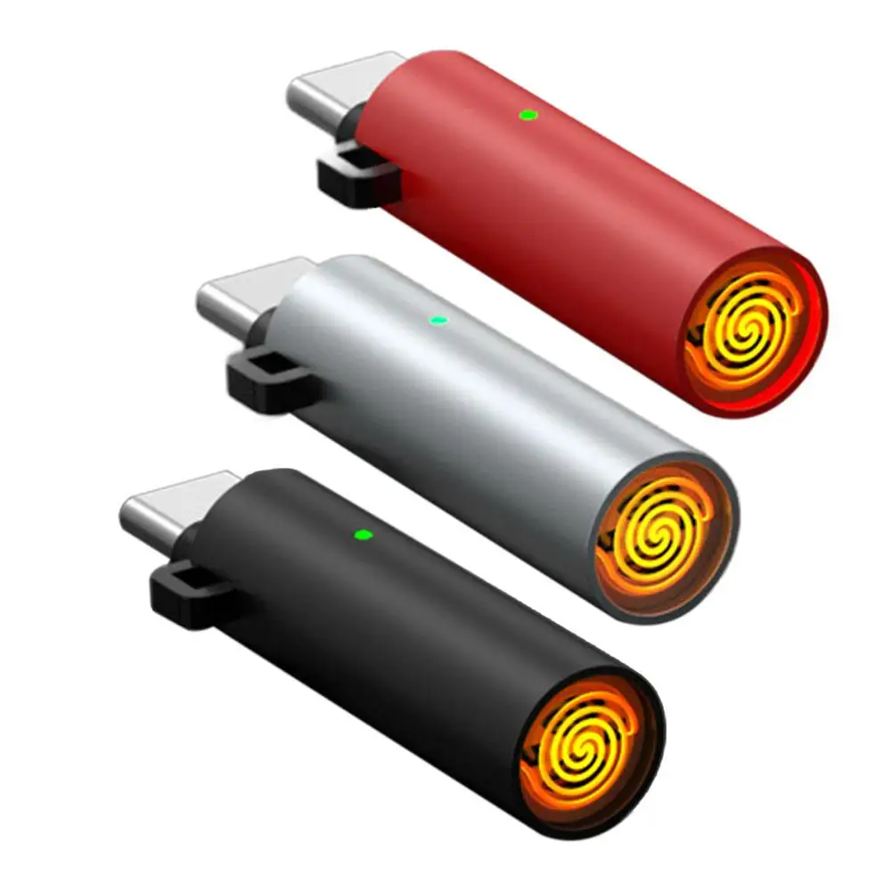Mini USB Cigarette Lighter For Air Travel Outdoor No Flame Compactly TYPE-C Male Lighter Electric For Easy Carrying And Sto C1K5