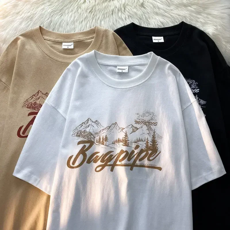 

harajuku fashion streetwear printed 100℅ cotton men clothing plus size top women graphic t shirts anime funny oversized tees