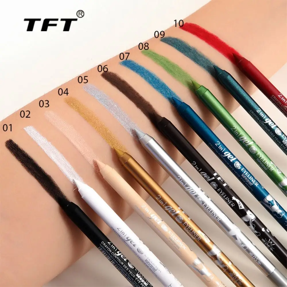 Pigment Quick Dry Colourful Eyeliner Pencil White Long Lasting Gel Eye Liner Pen Eyes Makeup Cosmetics Waterproof Eyeliner Women