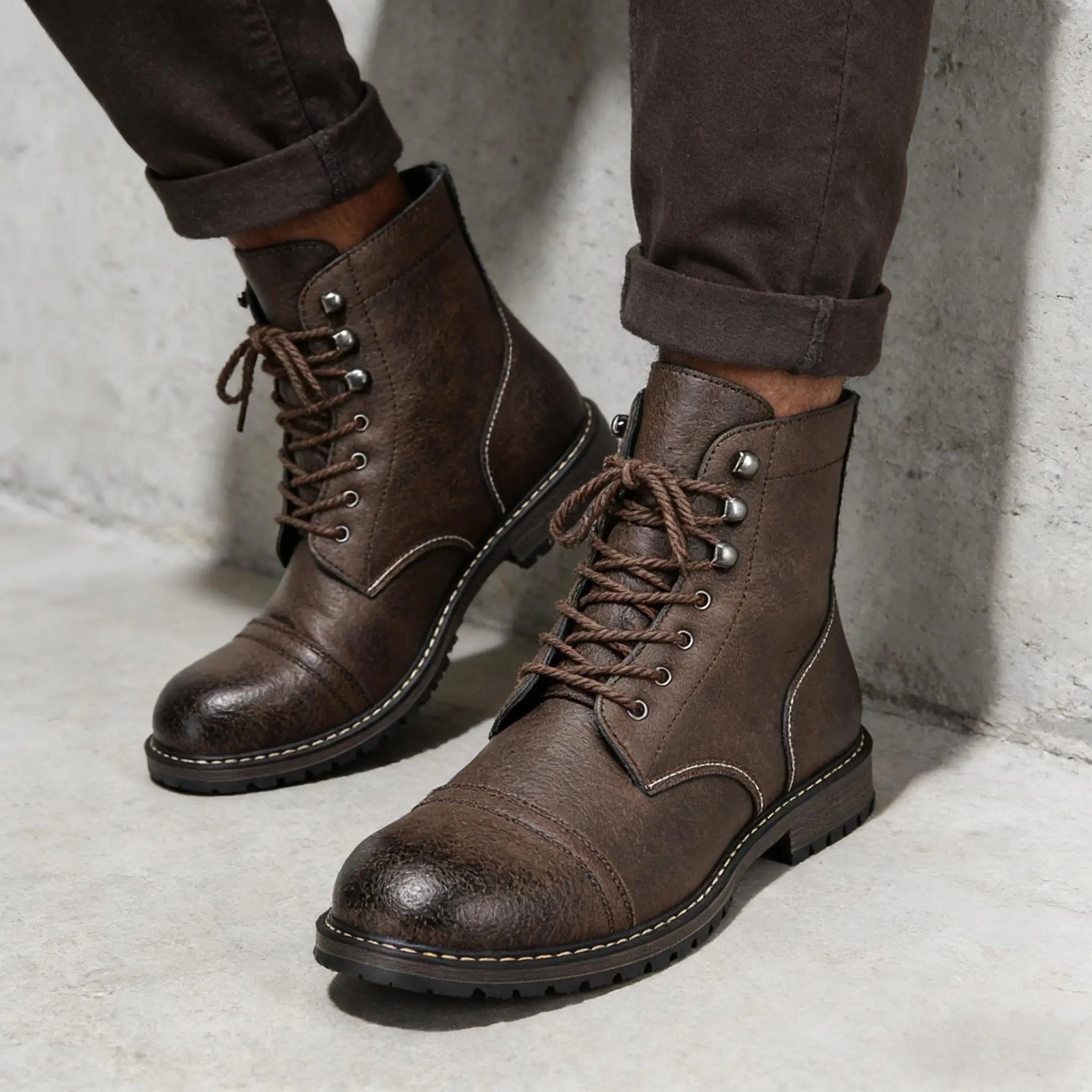 

Boots Men Retro Comfortable Brand Retro Fashion 2026 Ankle Boots