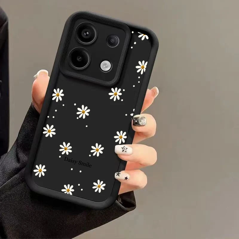 Daisy Flowers Matte Phone Case for Xiaomi Redmi Note 13 12 Pro Plus 4G 5G 13C 12C Turbo 3 11 11S 10 10S 12S Shockproof Cover image 6