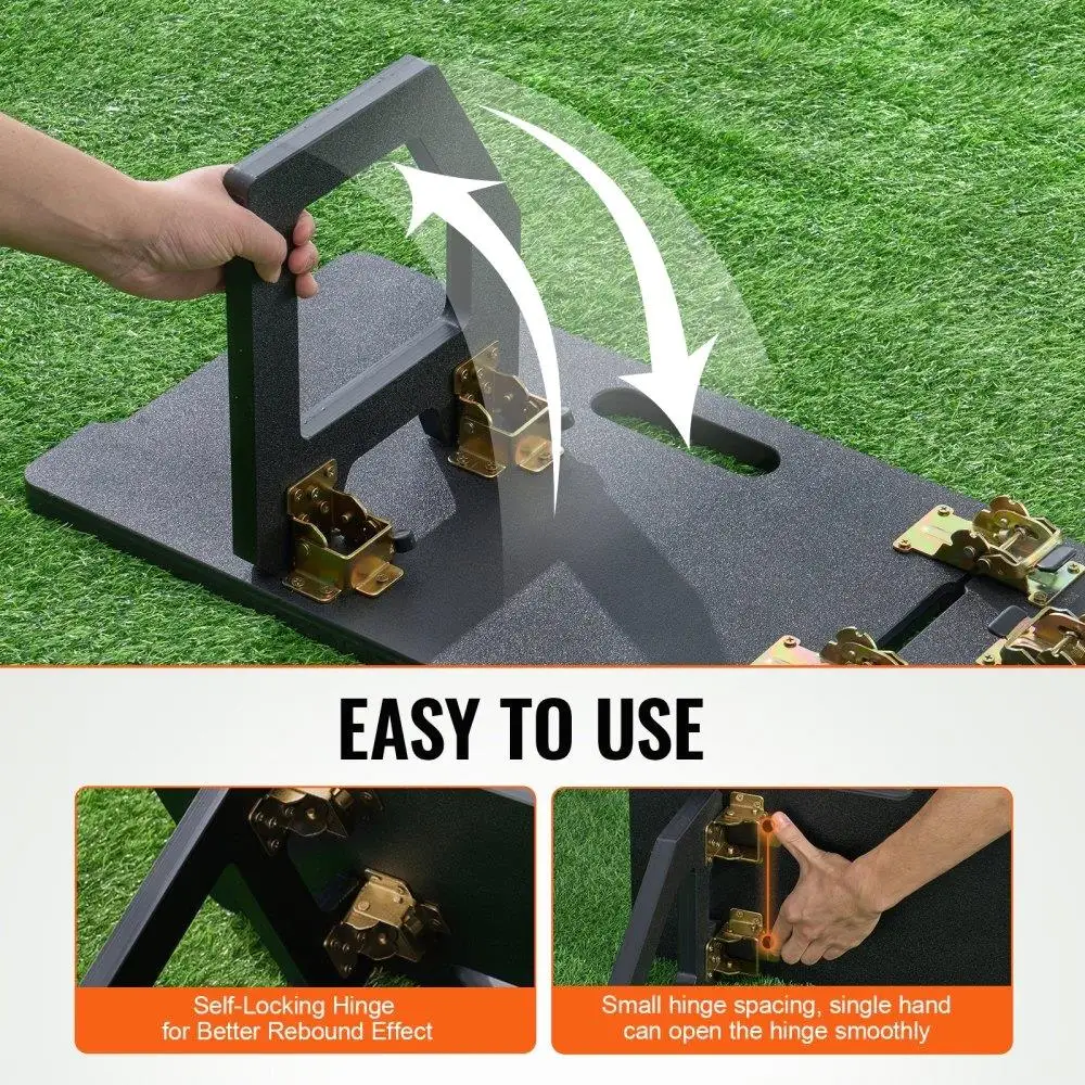 Dinding Rebound Sepak Bola Portabel 45X13 Inci dengan Desain Lipat 2 Sudut Tahan Lama Ringan untuk Pelatihan Profesional