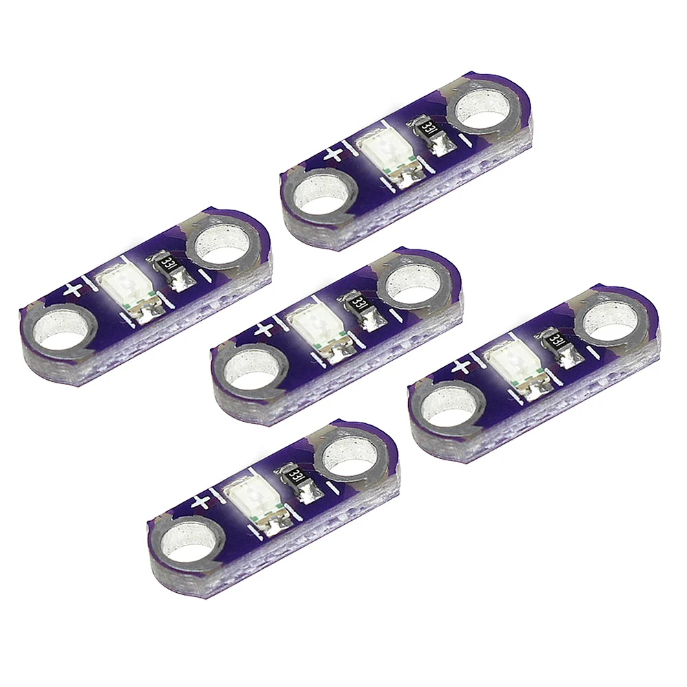 5PCS/A Set Mini LilyPad LED 3V-5V LED Equipment Light Module For Arduino /Red//Blue/Yellow/Green/White