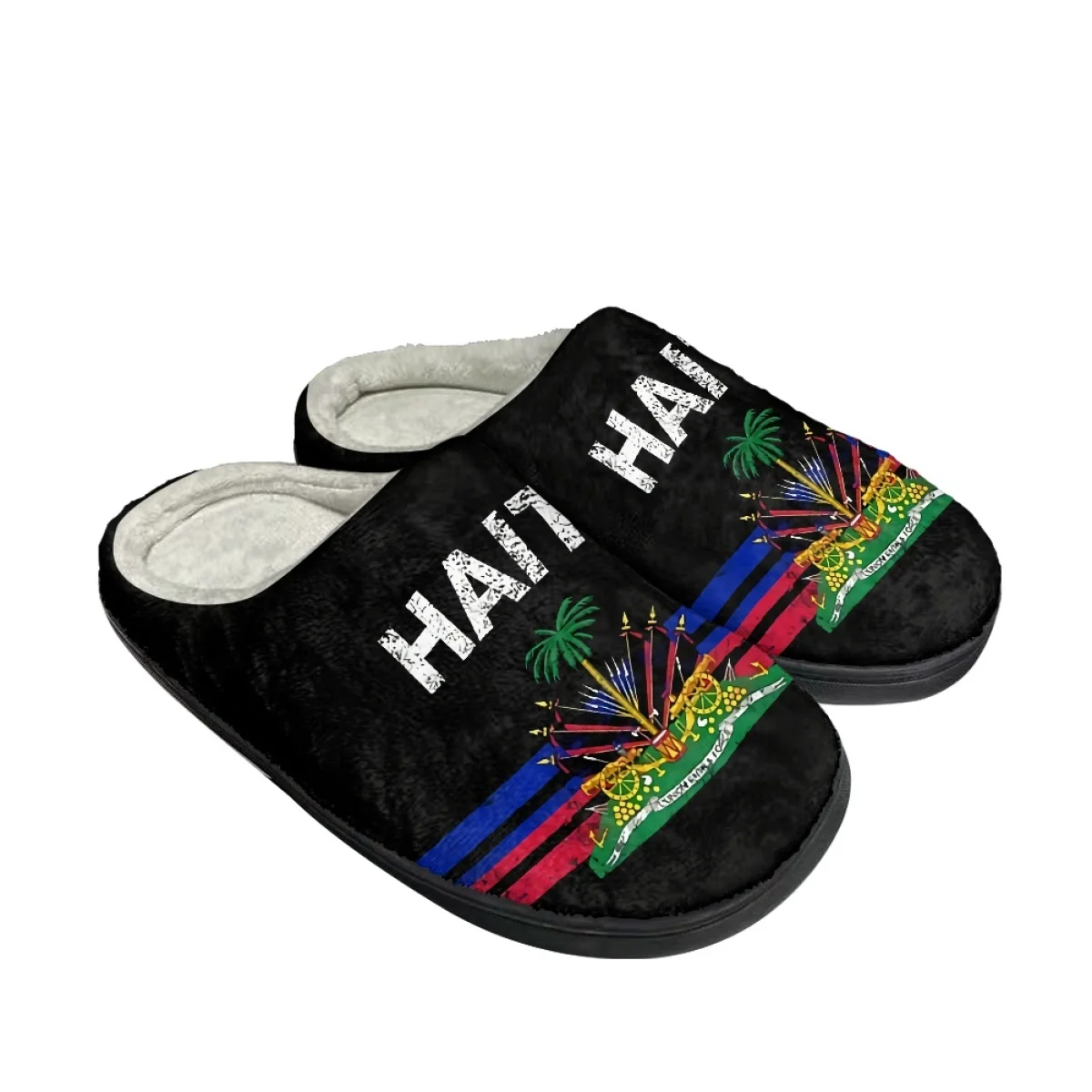 

Haiti Country Flag Pattern Woman Man Spring Autumn Cotton Slipper Wear-Resistant Fashion Shock Absorption Non-Slip Slippers DIY