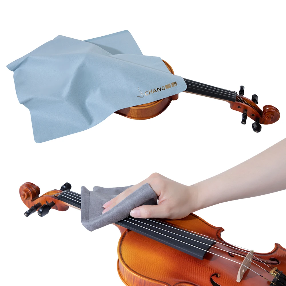 1/5 Buah Kain Lap Lembut Universal Kain Poles Pemoles Gitar Biola Piano Kain Pembersih Debu Aksesori Oboe 345Mm * 350Mm