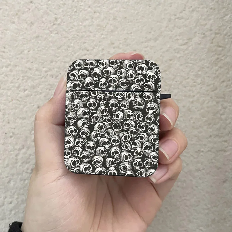 Funny Tongue Skull AirPods Case Black Wireless Bluetooth Earphone Case for Apple Airpods 1 2 3 Pro 2 Protective Case image 4