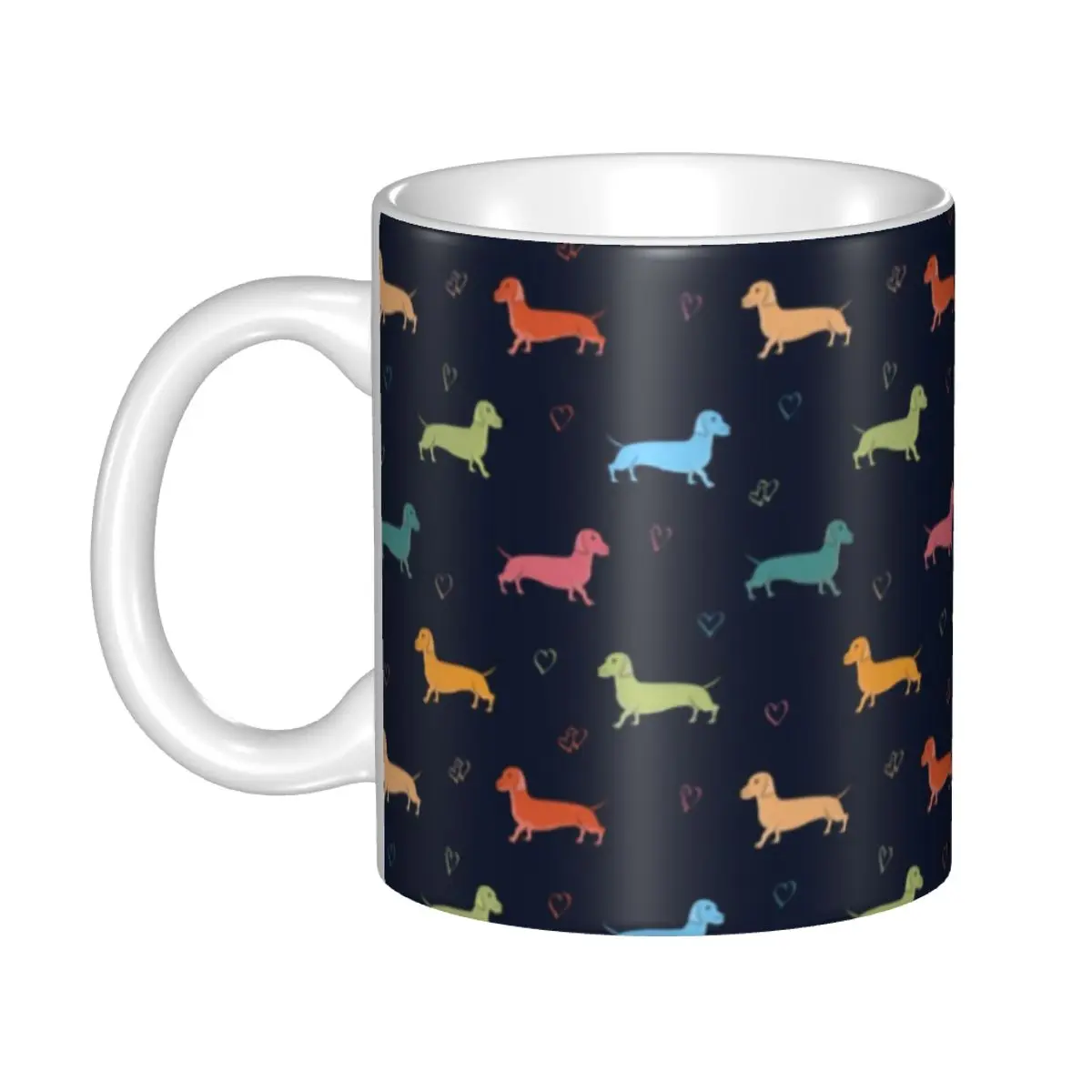 DIY Funny Dachshund Ceramic Mug Custom Wiener Badger Dog Coffee Cups Creative Gift 6
