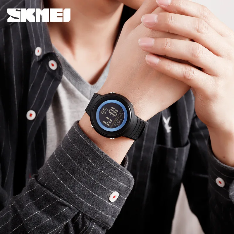 Skmei 방수 다기능 패션 야외 스포츠 청소년 전자 시계, 크리에이티브 소형 원형 시계