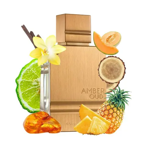AL ARAMAIN Amber Oud Gold Edition - Perfume árabe para mujeres y hombres unisex - Ámbar de larga duración - 2 oz