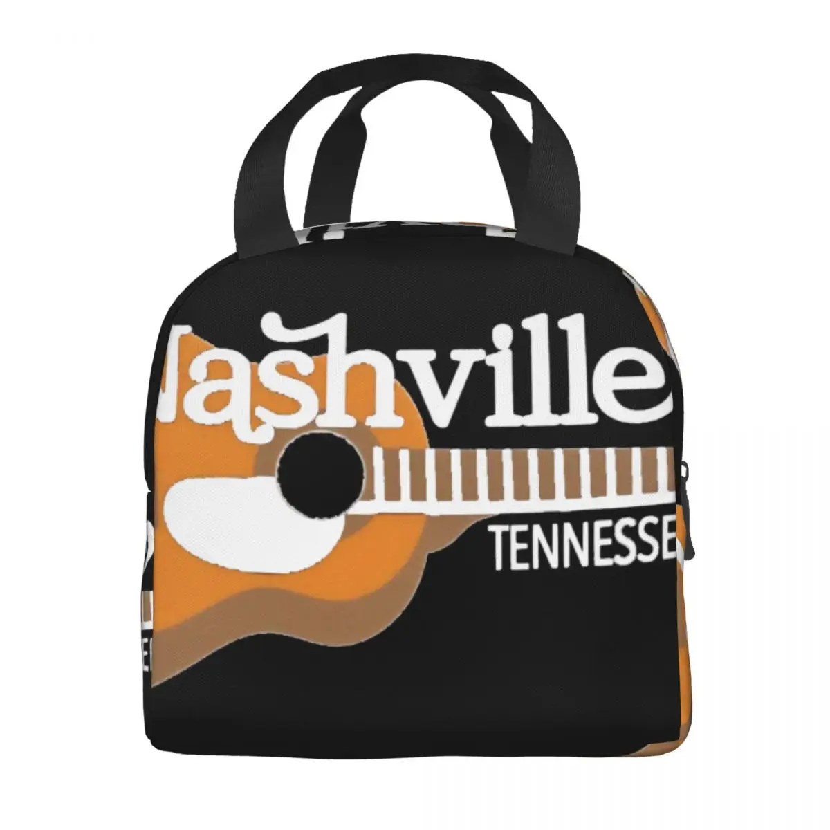 Nashville Gitarre Lunch Bag Unisex tragbare Kühler isoliert Lunchbox Lebensmittel Bento Box