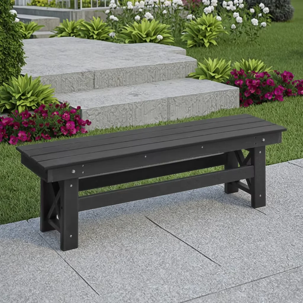 

Free US Shipping HDPE Outdoor Bench for Patio Resists Mildew & Mold Zero Maintenance Required for Mall Hospital School Hotel