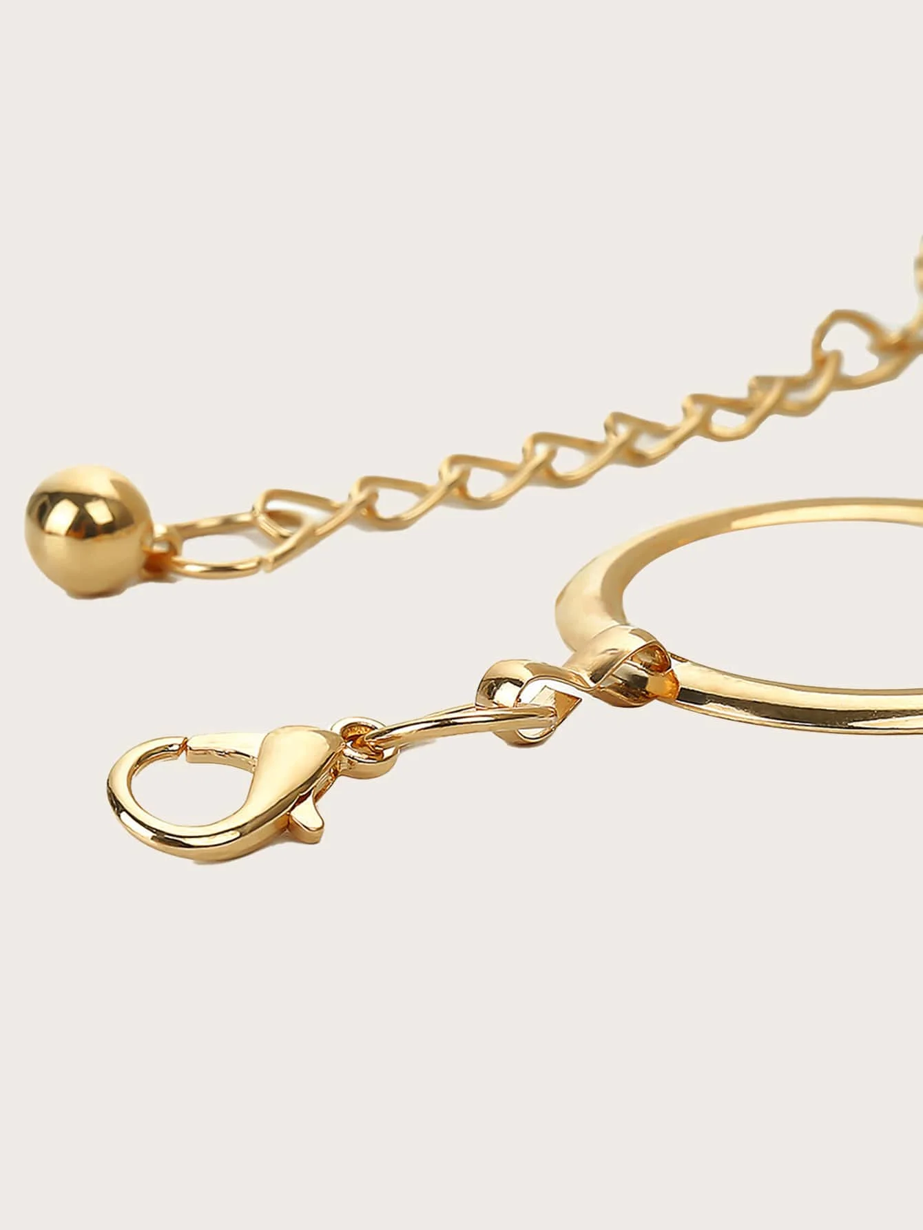 1pc Women's Shiny Metallic Gold Waist Chain, Versatile Retro Body Chain Waist Belt With Round Ring, Suitable For Daily Wear, Par view 6