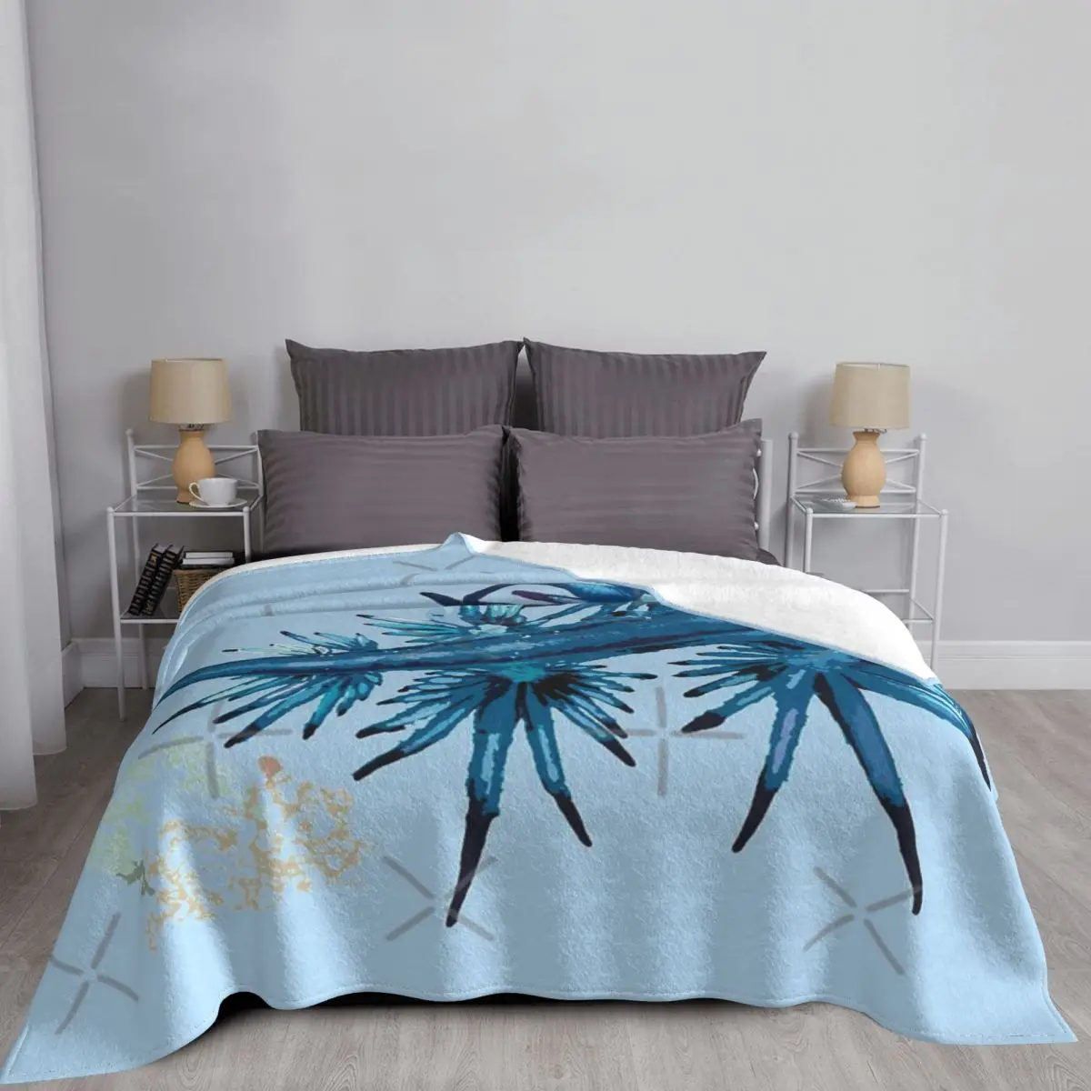 Blue Dragon,Glaucus Atlanticus Sea Slug Blanket Bedspread On The Bed Travel Blanket Queen Bed Baby Blanket