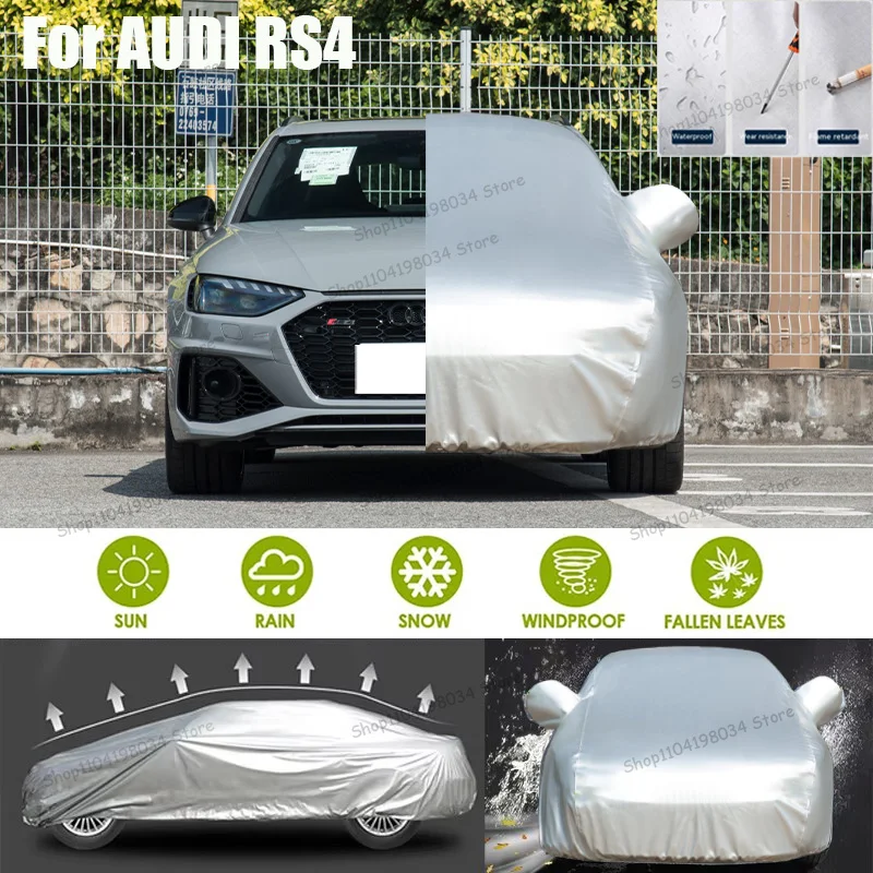 For AUDI RS4 Auto parts Anti snow Anti dust Sunscreen Anti-uv Anti peeling paint And Anti Rainwater 210t car cover Car cover