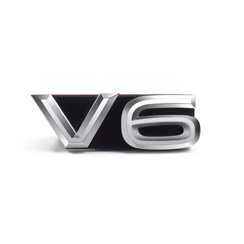

Hub Caps Silver V6 Emblems Stickers Front Grille Sticker For VW Volkswagen Touareg Teramont Phideon Arteon Tiguan V6 VW Grille S