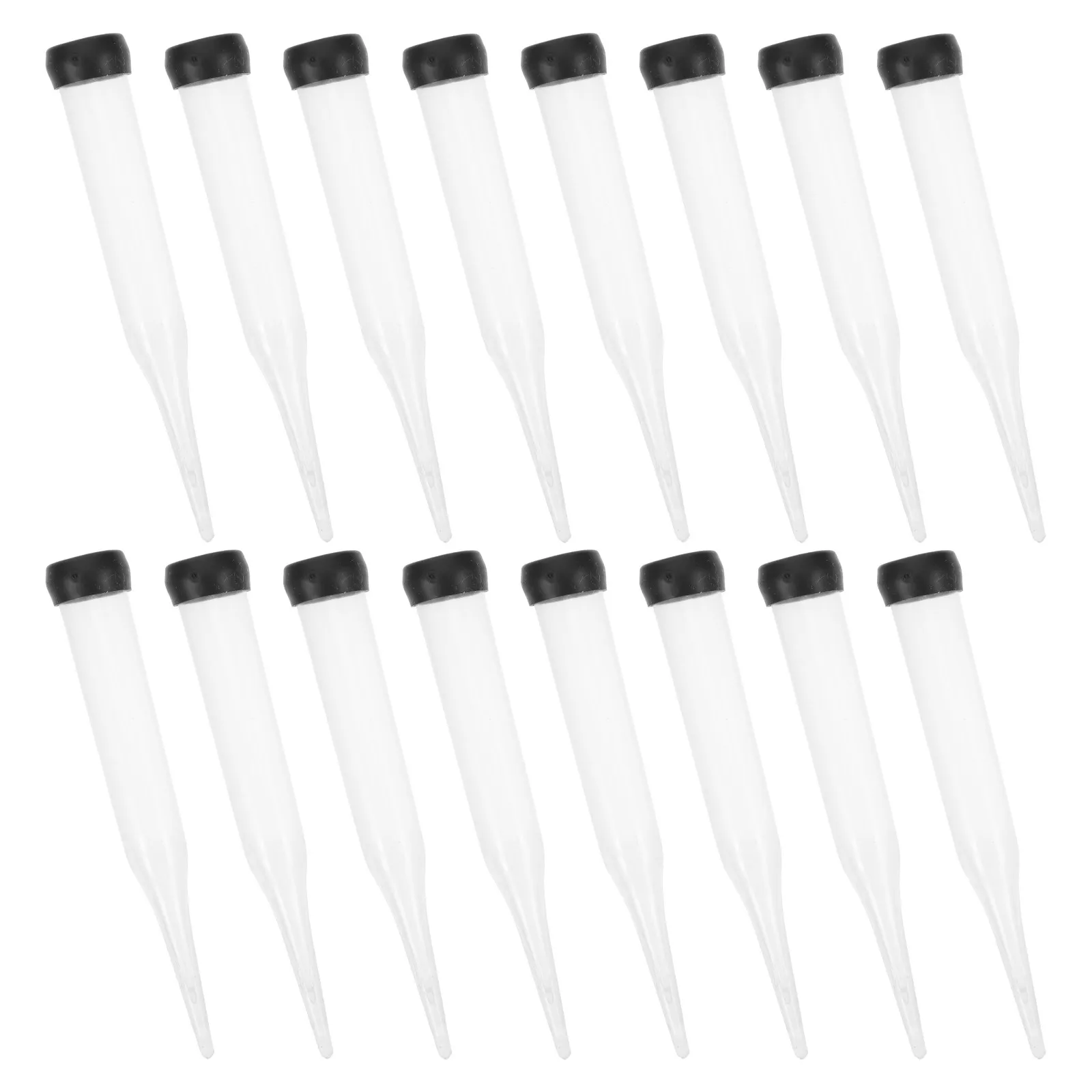 50Pcs Clear Plastic Water Tubes for Flowers Floral Stem Vials Lid Portable Flower Holder Essential Florist Supply
