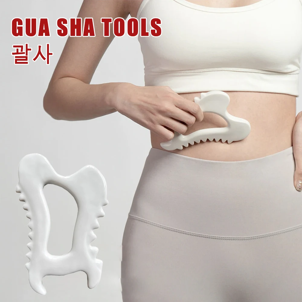 Facial Gua Sha Tools Guasha Face Massagers Ceramic Gua Sha Scraper Board For Face Lift Slimmer Reduces Puffiness Body Sculpting